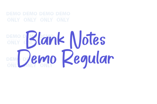 Blank Notes Demo Regular