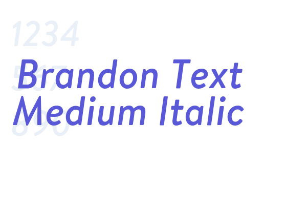 Brandon Text Medium Italic