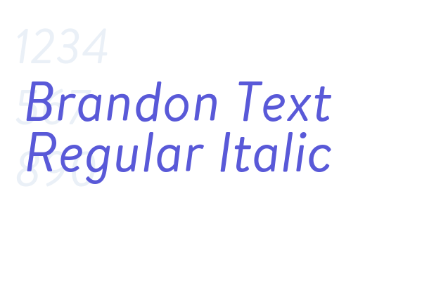 Brandon Text Regular Italic