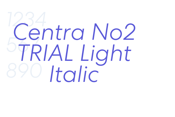 Centra No2 TRIAL Light Italic