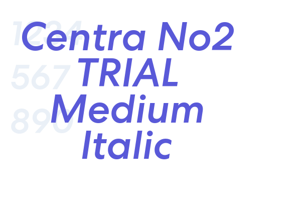 Centra No2 TRIAL Medium Italic