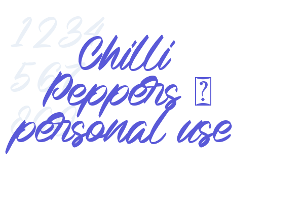 Chilli Peppers – personal use