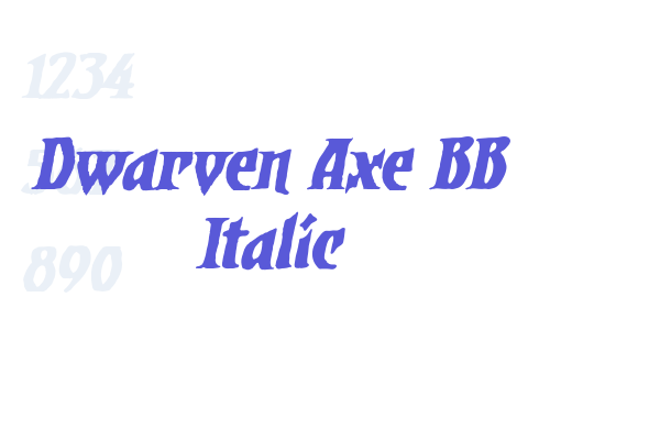 Dwarven Axe BB Italic