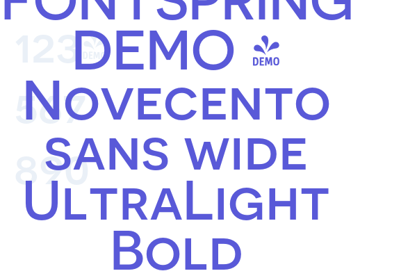 Novecento sans wide UltraLight Bold