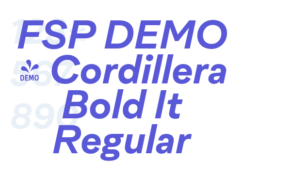 Cordillera Bold It Regular - Font Free Download