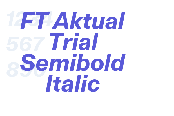 FT Aktual Trial Semibold Italic