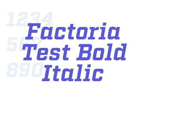 Factoria Test Bold Italic