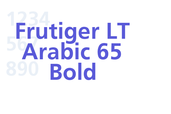 Frutiger LT Arabic 65 Bold