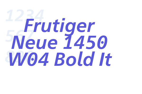 Frutiger Neue W04 Bold It