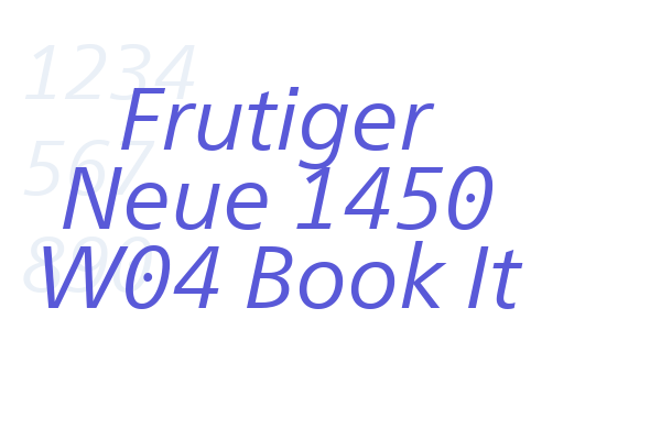 Frutiger Neue W04 Book It