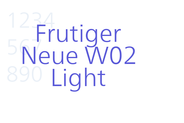 Frutiger Neue W02 Light