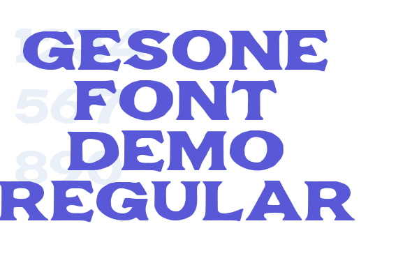 Gesone Font Demo Regular