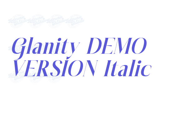 Glanity DEMO VERSION Italic