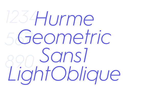 Hurme Geometric Sans1 LightOblique