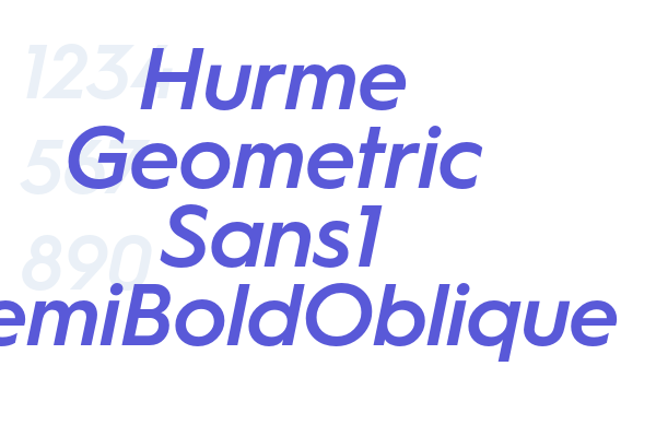 Hurme Geometric Sans1 SemiBoldOblique