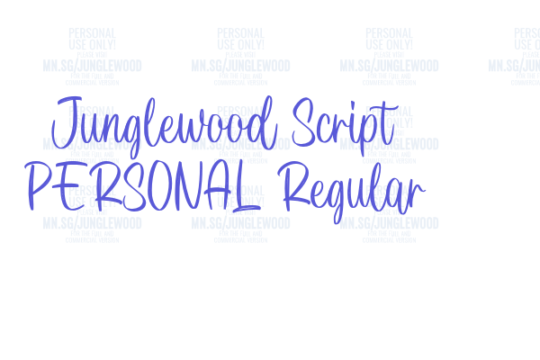 Junglewood Script PERSONAL Regular