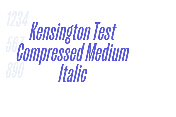 Kensington Test Compressed Medium Italic