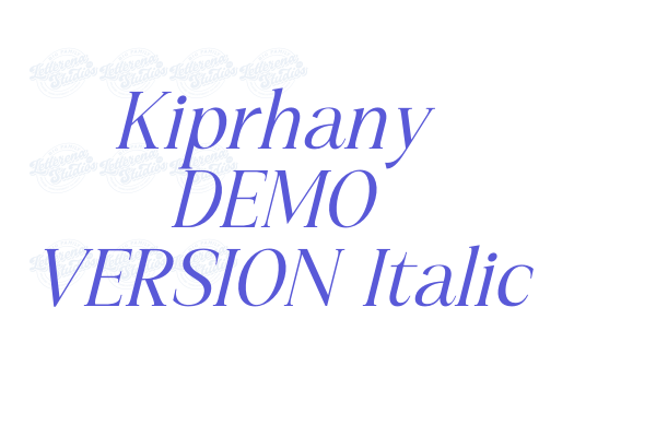 Kiprhany DEMO VERSION Italic