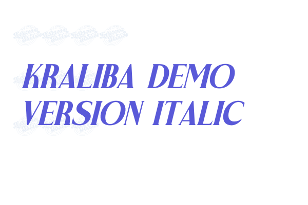 Kraliba DEMO VERSION Italic