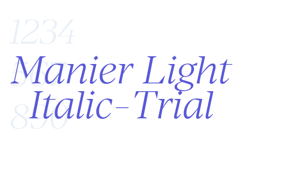 Manier Light Italic-Trial