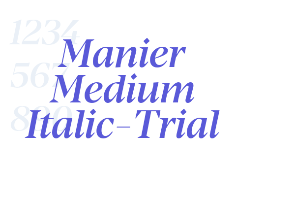 Manier Medium Italic-Trial