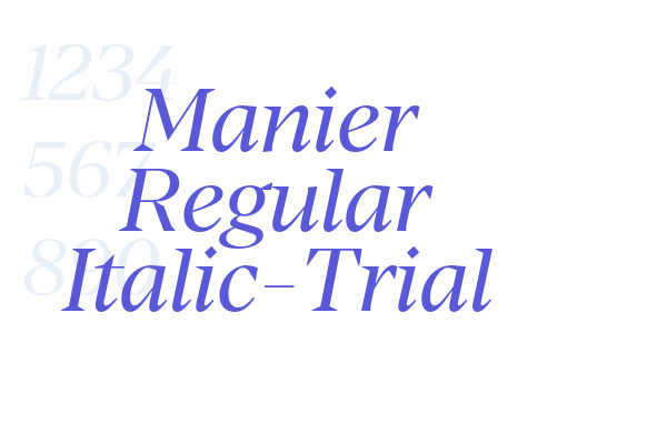 Manier Regular Italic-Trial