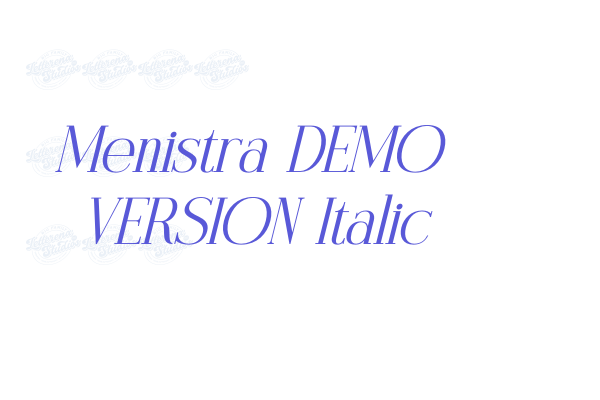 Menistra DEMO VERSION Italic