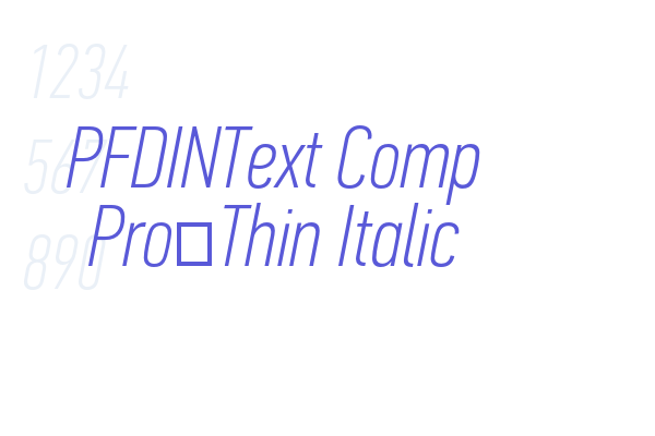 PFDINText Comp Pro-Thin Italic