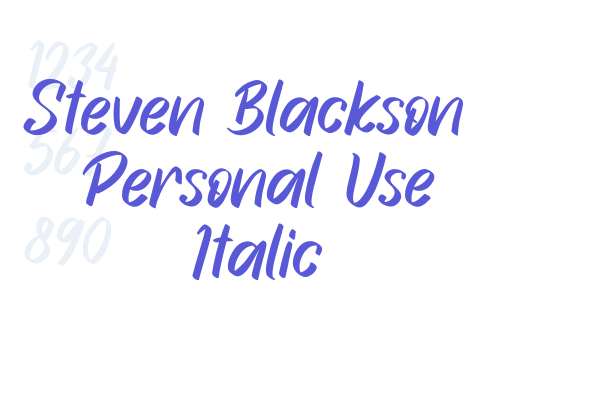 Steven Blackson – Personal Use Italic