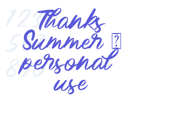 Thanks Summer – personal use