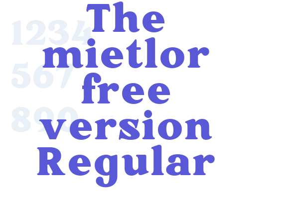 The mietlor free version Regular