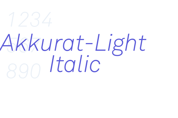 Akkurat-Light Italic