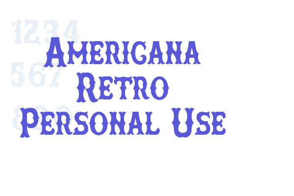 Americana Retro Personal Use