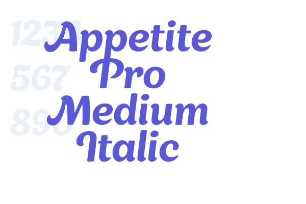 Appetite Pro Medium Italic