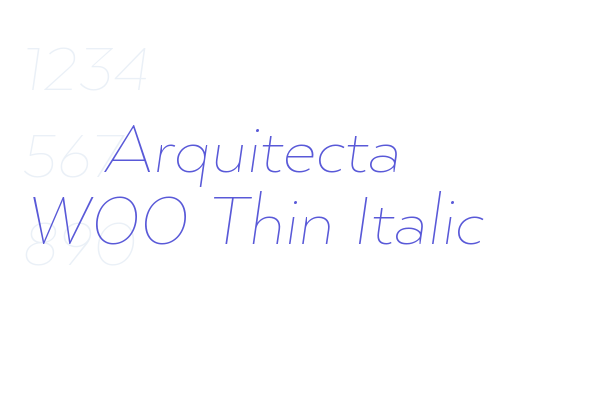 Arquitecta W00 Thin Italic