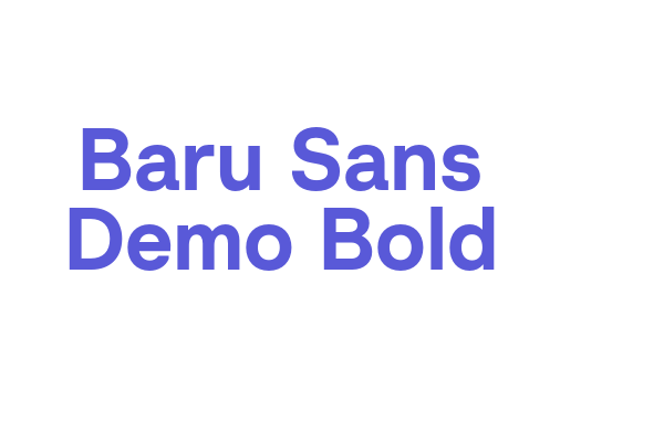 Baru Sans Demo Bold