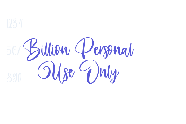 Billion Personal Use Only