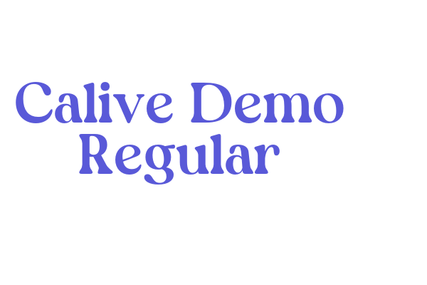 Calive Demo Regular