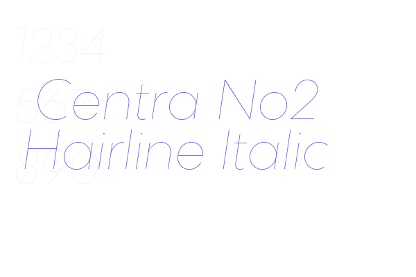 Centra No2 Hairline Italic