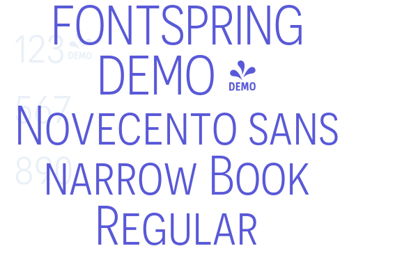 Novecento sans narrow Book Regular