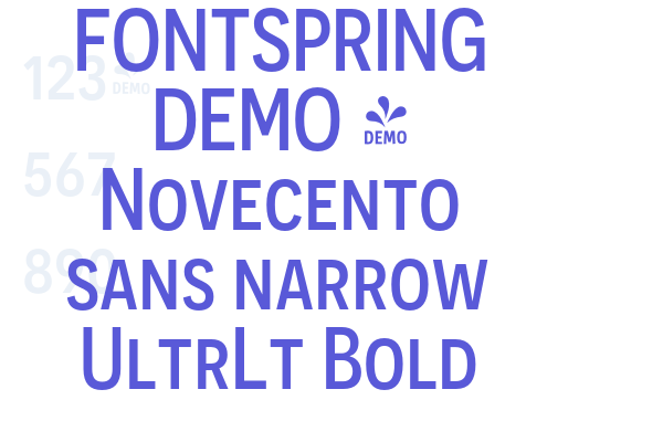 Novecento sans narrow UltrLt Bold