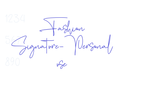 Fashion Signature-Personal use