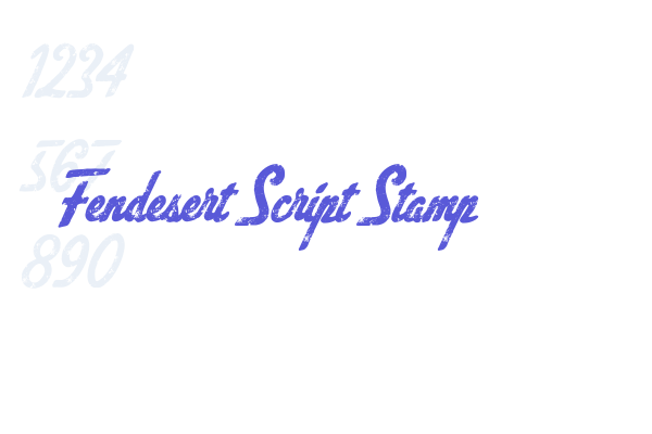 Fendesert Script Stamp