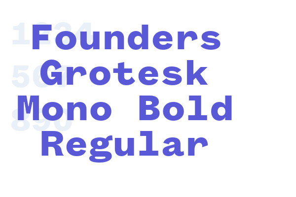 Founders Grotesk Mono Bold Regular