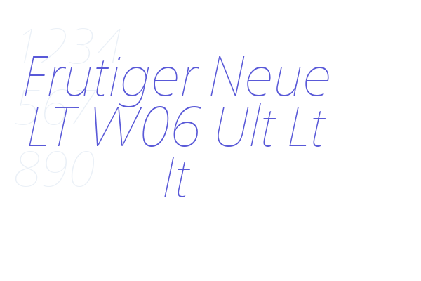 Frutiger Neue LT W06 Ult Lt It