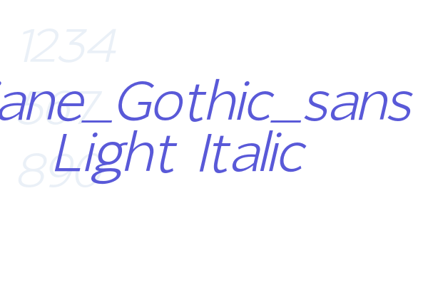 Giane_Gothic_sans Light Italic