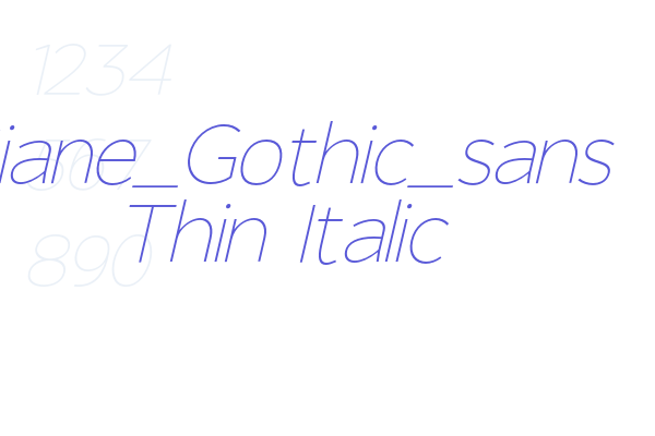 Giane_Gothic_sans Thin Italic