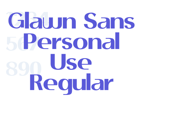 Glawn Sans Personal Use Regular