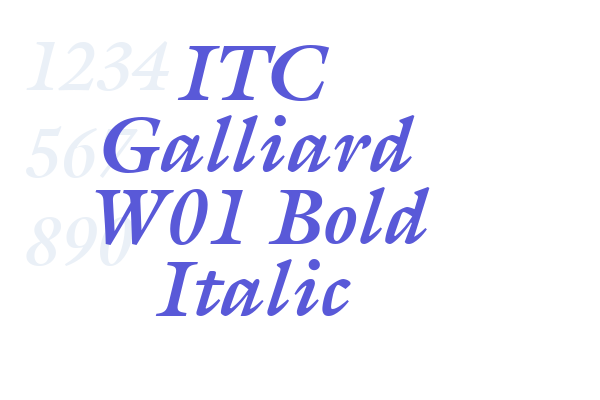 ITC Galliard W01 Bold Italic