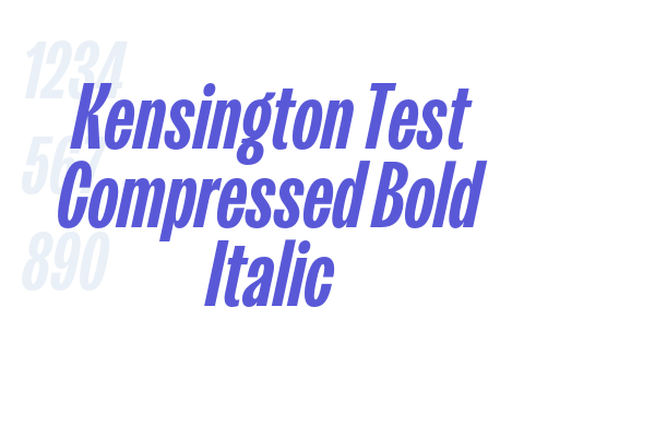 Kensington Test Compressed Bold Italic